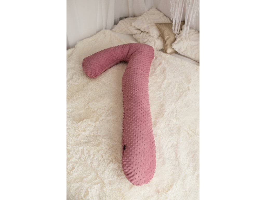 Těhotenský polštář SEVEN starorůžová. Současný vrcholný model SEVEN našeho kojící polštáře vám nabídne nevídaný komfort při spánku v těhotenství.
