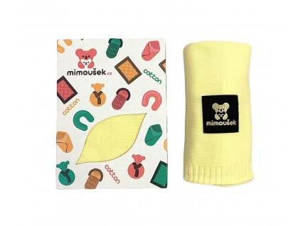 Mimoušek pletená deka 100% bavlna vanilka. Pletená deka skandinávského stylu vhodná do podzimního a zimního počasí.Rozměr: 80x100 cm100% bavlna