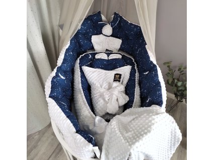 Set do postýlky Mimoušek večerní obloha bílá vafle