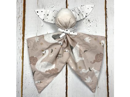 Usínáček Mimoušek králíček labutě magic tečky. Usínáček Mimoušek králíček zajistí rychlé a klidné usínání a rozvoj jemné motoriky vašeho miminka.
V určitých bodech šustí.