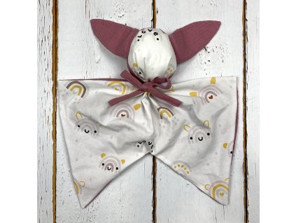 Usínáček Mimoušek králíček duha. Usínáček Mimoušek králíček zajistí rychlé a klidné usínání a rozvoj jemné motoriky vašeho miminka.
V určitých bodech šustí.