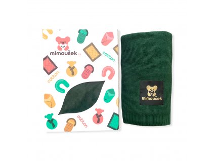 Mimoušek pletená deka 100% bavlna botanical garden. Pletená deka skandinávského stylu vhodná do podzimního a zimního počasí.Rozměr: 80x100 cm100% bavlna