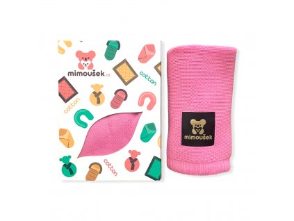 Mimoušek pletená deka 100% bavlna jahoda. Pletená deka skandinávského stylu vhodná do podzimního a zimního počasí.Rozměr: 80x100 cm100% bavlna