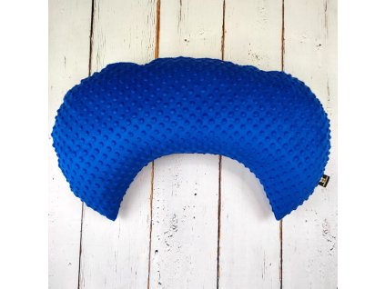 Kojící polštář MOON victoria blue minky. Kojící i těhotenský polštář MOON Mimoušek se systémem snadného praní.Polštář je ergonomicky navržený, vhodný i na cesty.