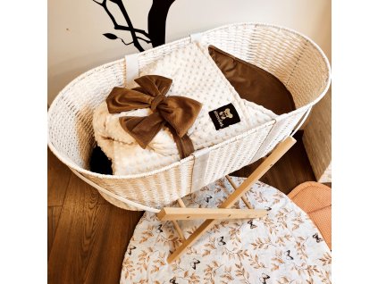 Péřová zavinovačka Mimoušek velvet mandle perla minky. TOP česká kvalita,25% prachu a 75% drané peří, látky OEKO-TEX STANDARD 100 - pro děti do 3 let.