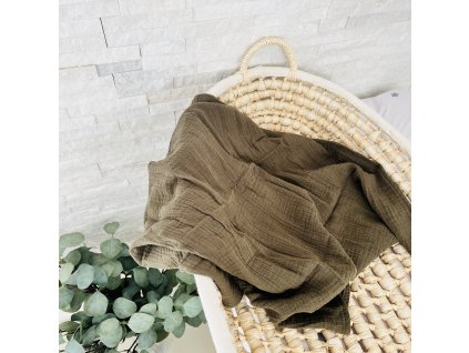 556 muselinova deka plena khaki zelena