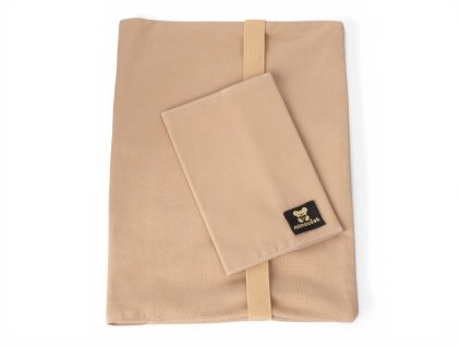 Plenkovník a obal na očkovací průkaz sada - béžová