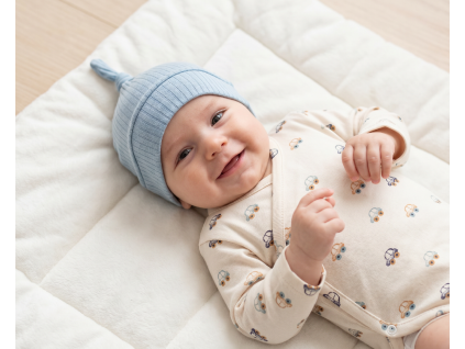 detska cepicka modra s uzlikem mimousek 1