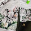 Spací pytel Mimoušek set khaki zelená velvet slůně bavlna