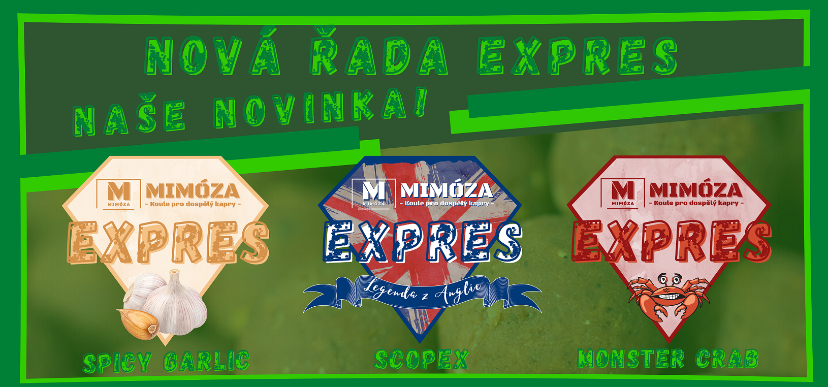 Nová řada rozpustného boilies Expres