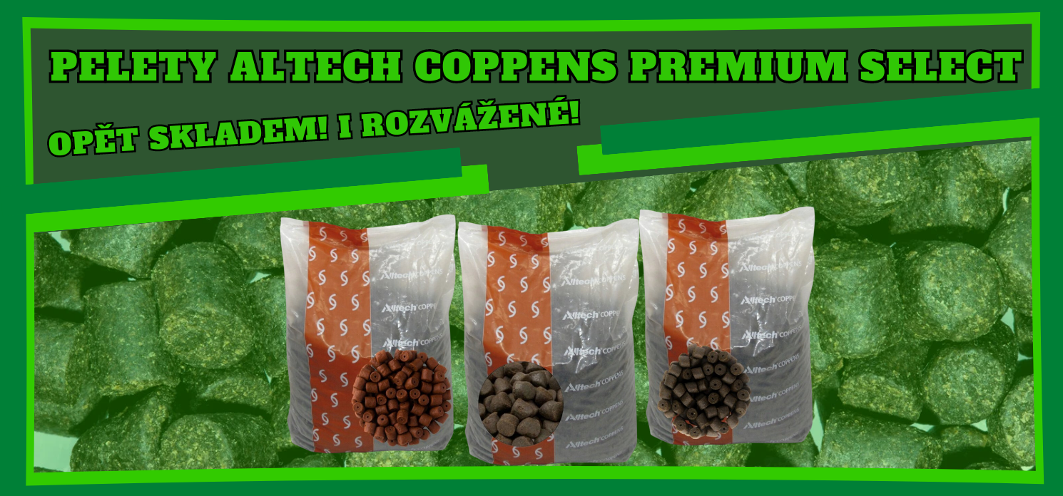 Pelety coppens premium select black a red halibut