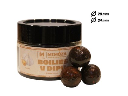 Mimóza Dipované boilies Česnek