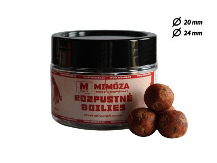 Mimóza Rozpustné boilies Pikantní oliheň