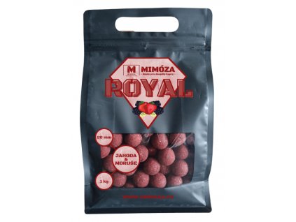 Mimóza Chytací boilies R1 Jahoda a moruše 20 mm