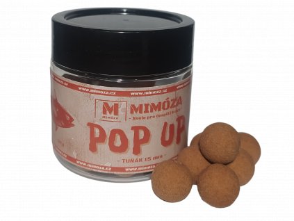 Mimóza Plovoucí boilies Pop up Tuňák 15 mm 50g