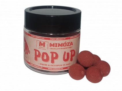 Mimóza Plovoucí boilies Pop up Squid Octopus 15 mm 50g