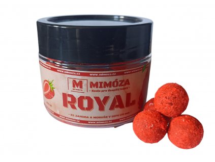 Mimóza Boilies v práškovém dipu Jahoda 20 mm 250 ml