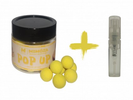 Mimóza Fluo Plovoucí boilies + Esence Tropic 15 mm 50 g