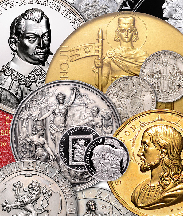 Medaile a plakety zlato, stříbro, paladium