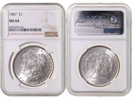 1 Dollar 1887 NGC MS 64
