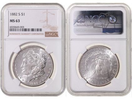1 DOLLAR 1882 S Morgan NGC MS 63