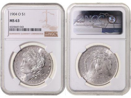 1 DOLLAR 1904 O Morgan NGC MS 63