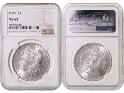 1 DOLLAR 1885 Morgan NGC MS 63