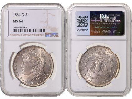 1 DOLLAR 1884 O Morgan NGC MS 64