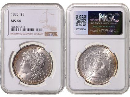 1 DOLLAR 1885 Morgan NGC MS 64