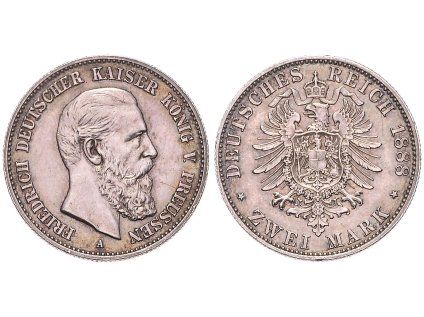 2 MARKA 1888 A PRUSKO (PREUSSEN)