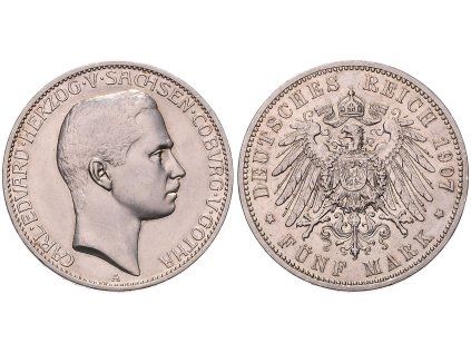 5 MARKA 1907 A SASKO (SACHSEN)-COBURG A GOTHA