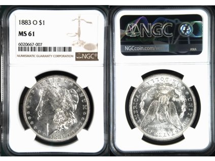 1 DOLLAR 1883 O MORGAN NGC MS 61
