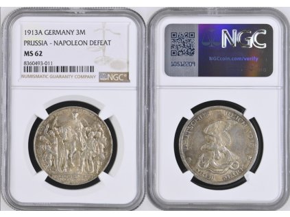 1913A PRUSSIA NAPOLEON 3M 62