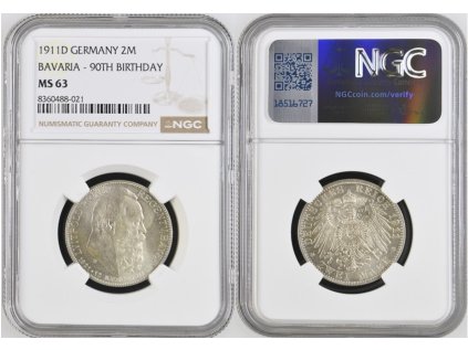 1911D BAVARIA 90 ANNIV 2M 63