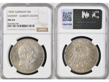 1902E SAXONY ALBERT DEATH 5M 64