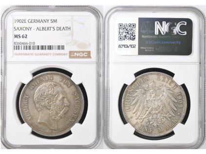 1902E SAXONY ALBERT DEATH 5M 62