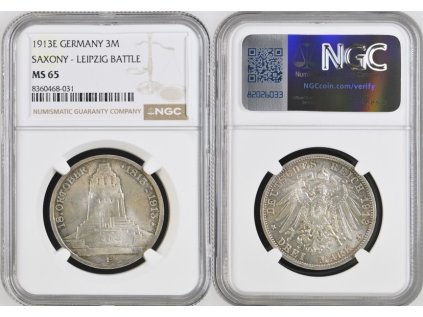 1913E SAXONY LEIPZIG BATTLE 3M 65