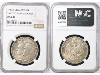 1910A SAXE WEIMAR EISENACH 3M 63+