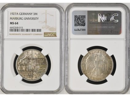 1927A MARBURG UNIVERSITY 3M 64