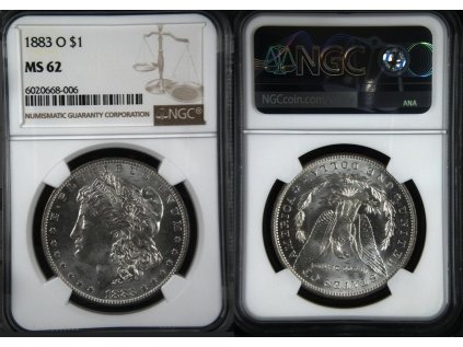 1 DOLLAR 1883 O MORGAN NGC MS 62