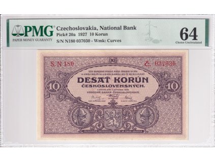 10 KCS 1927 A PMG 64 A