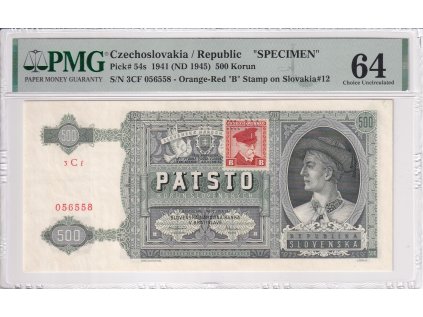 500 Ks 1941 (1945) SPECIMEN kolek A