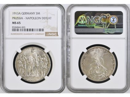 NEMECKO PRUSKO 3MARKA 1913 A MS65