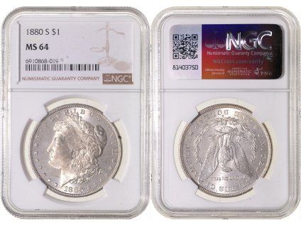 1 Dollar 1880 S Morgan NGC MS 64