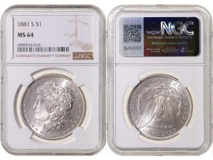 1 Dollar 1881 S Morgan NGC MS 64