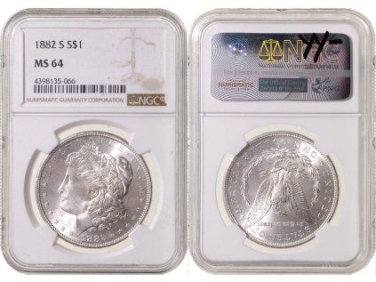1 Dollar 1882 S Morgan NGC MS 64
