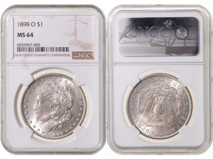 1 Dollar 1898 O Morgan NGC MS 64