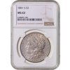 1 DOLLAR 1881 S Morgan NGC MS 63 A