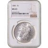 1 DOLLAR 1885 Morgan NGC MS 63 A