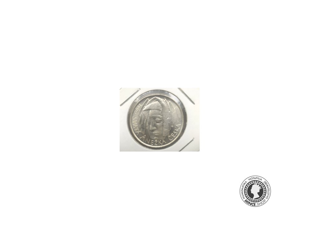 Strieborná minca 50kcs / 1990 - Svatá Anežka - kvalita BK 0/0